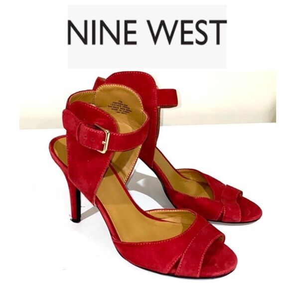 Nine West Red Suede Sandals - Picture 3 of 9